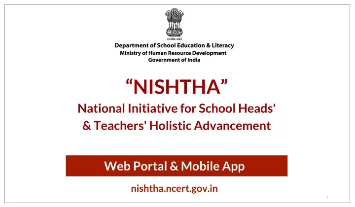 nishtha national initiative for school heads