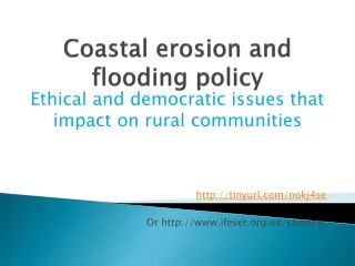 Coastal erosion and flooding policy