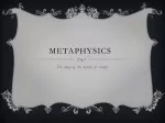 Exploring Metaphysics: The Nature of Reality and Existence - slide 1