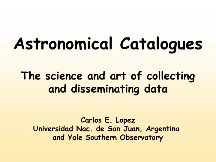 astronomical catalogues