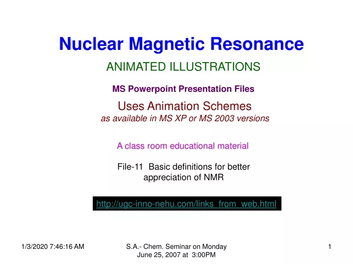nuclear magnetic resonance