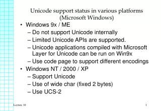 Unicode support status in various platforms (Microsoft Windows)