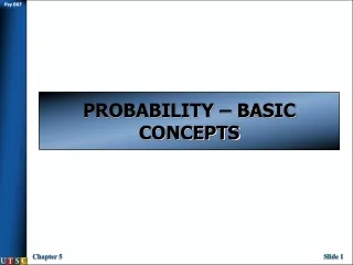PROBABILITY – BASIC CONCEPTS