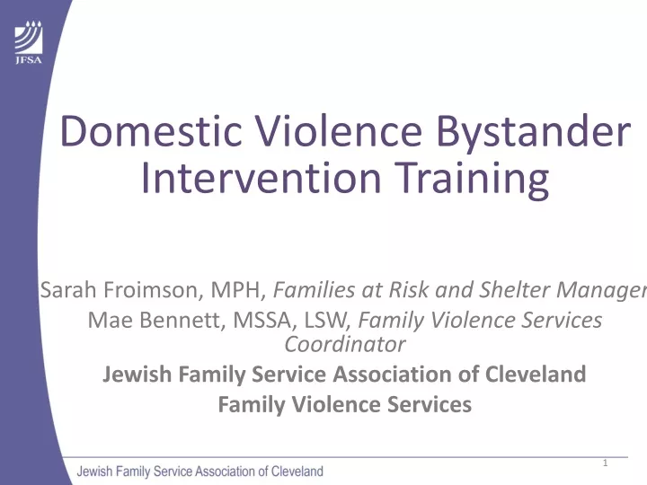 domestic violence bystander intervention training