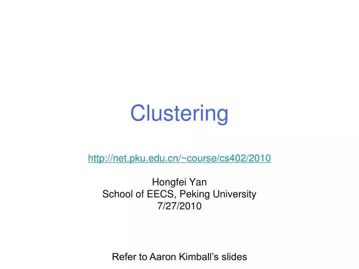 clustering