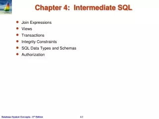 Chapter 4:  Intermediate SQL