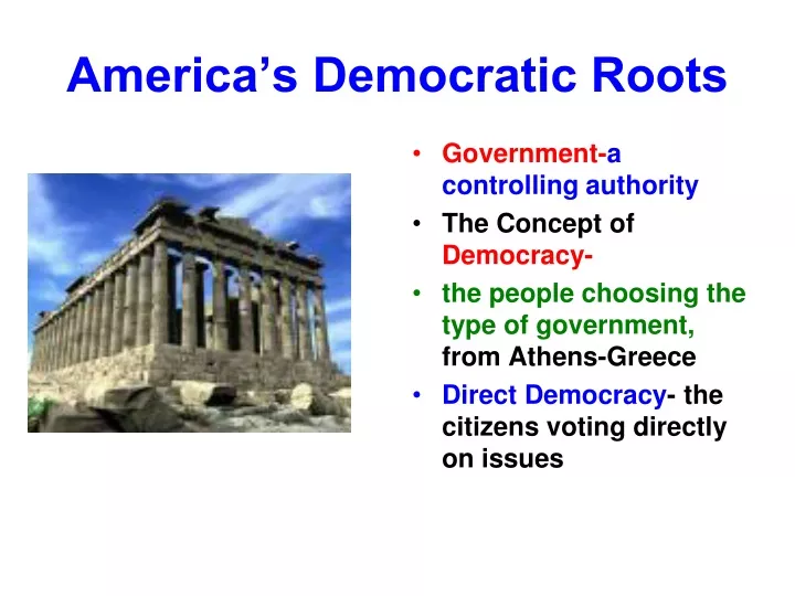 america s democratic roots