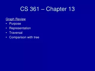 CS 361 – Chapter 13