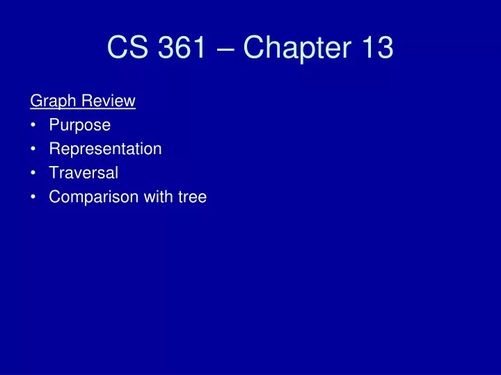 cs 361 chapter 13