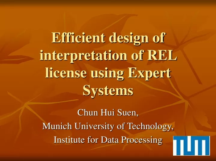 efficient design of interpretation of rel license using expert systems