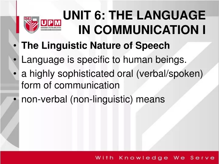 unit 6 the language in communication i