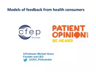 Models of feedback from health consumers