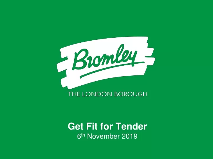 get fit for tender 6 th november 2019
