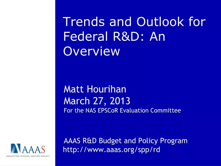 trends and outlook for federal r d an overview