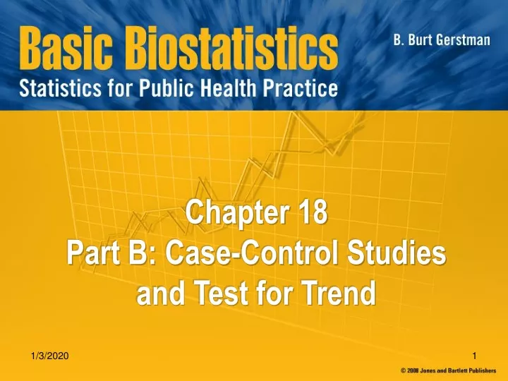chapter 18 part b case control studies and test
