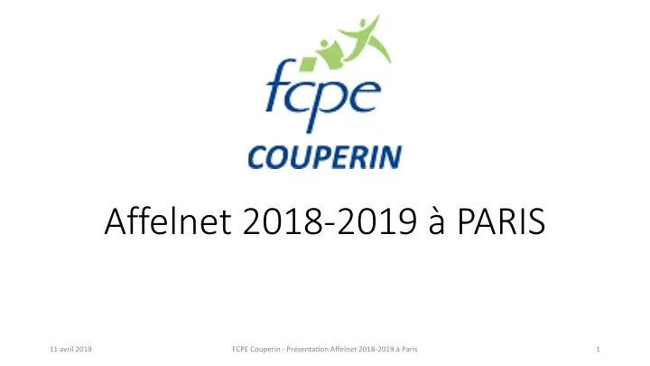 affelnet 2018 2019 paris