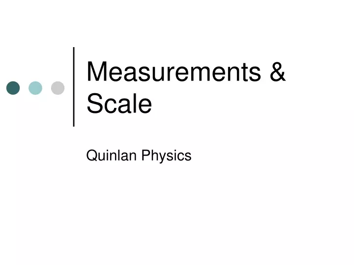 measurements scale