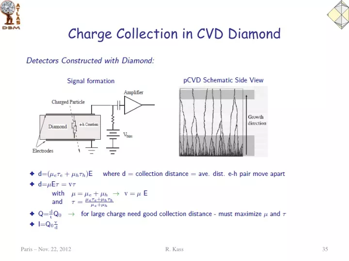 charge collection in cvd diamond