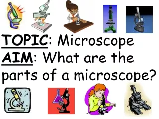 TOPIC : Microscope AIM : What are the parts of a microscope?