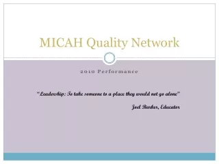 MICAH Quality Network