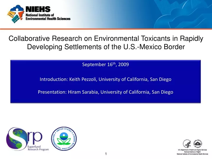 collaborative research on environmental toxicants