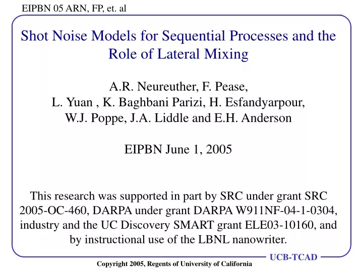 shot noise models for sequential processes