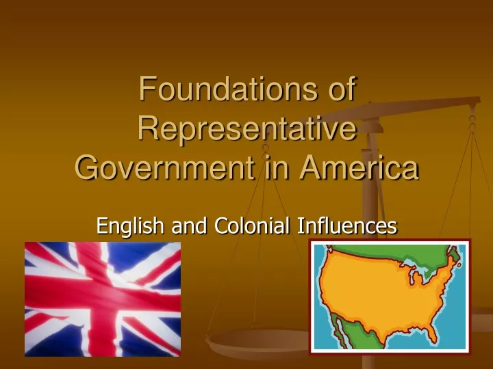 foundations of representative government in america