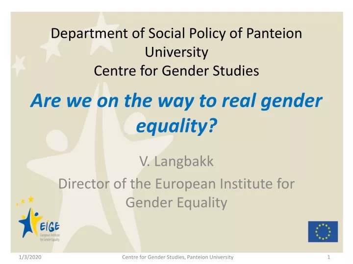 department of social policy of panteion university centre for gender studies