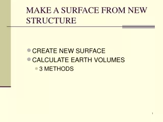 MAKE A SURFACE FROM NEW STRUCTURE