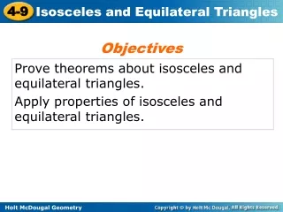 Prove theorems about isosceles and equilateral triangles.