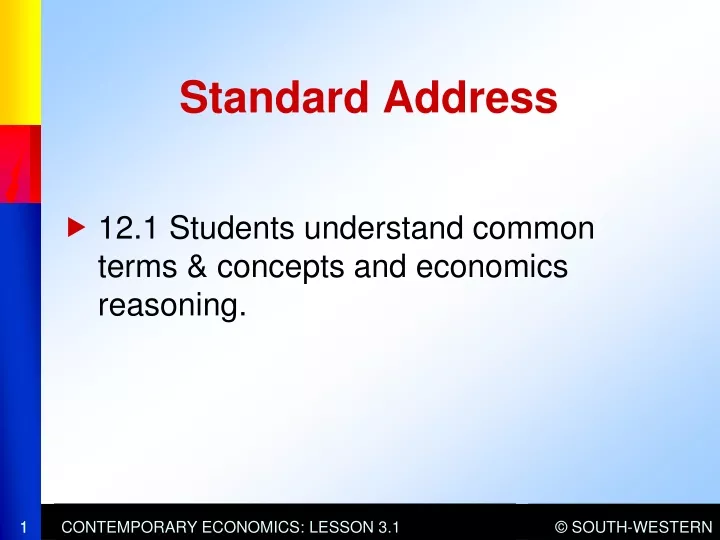 12 1 students understand common terms concepts and economics reasoning