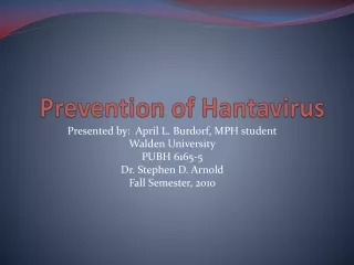 Prevention of Hantavirus