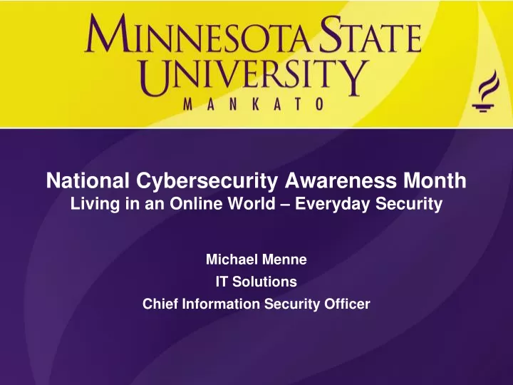 national cybersecurity awareness month living in an online world everyday security