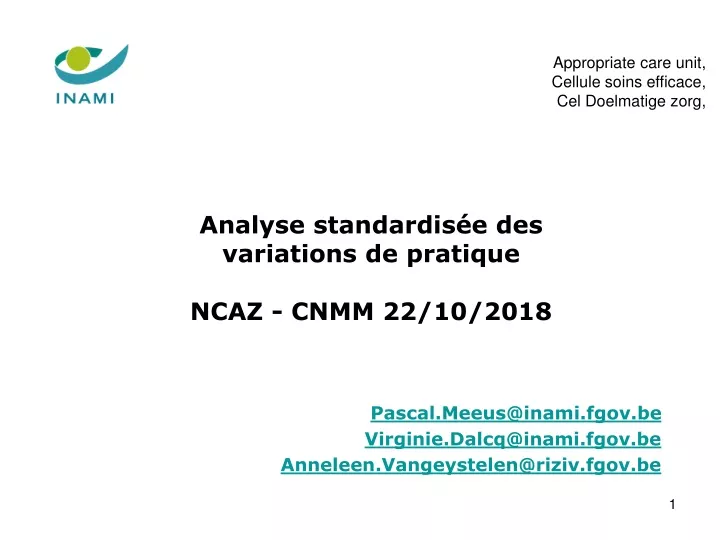 analyse standardis e des variations de pratique ncaz cnmm 22 10 2018