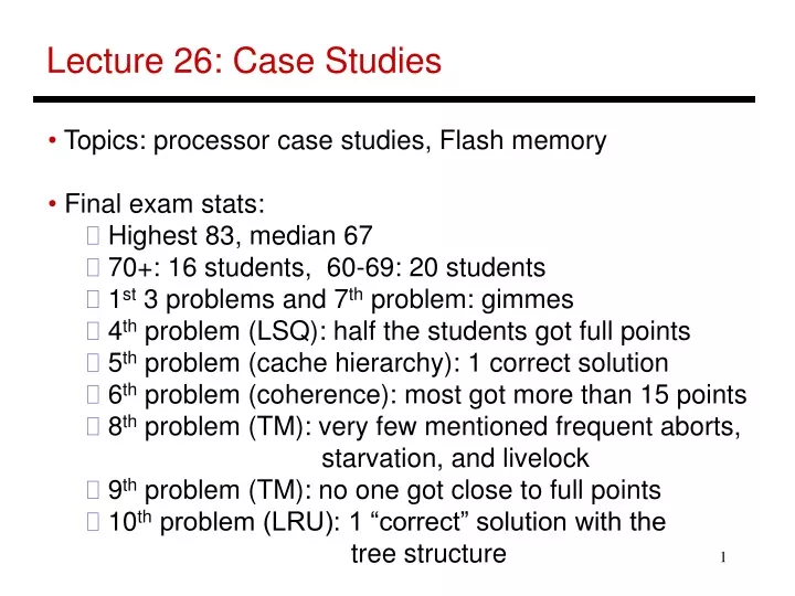 lecture 26 case studies