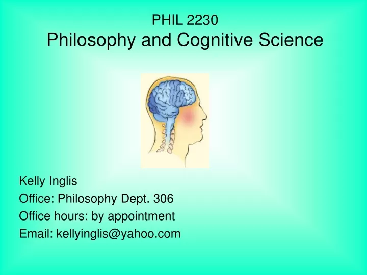 phil 2230 philosophy and cognitive science