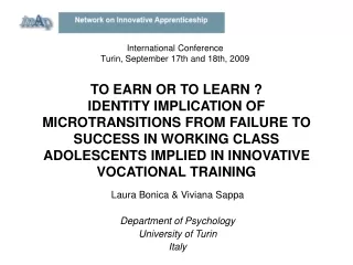 Laura Bonica &amp; Viviana Sappa Department of Psychology University of Turin Italy