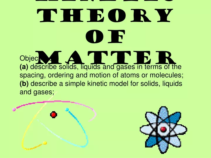 kinetic theory of matter