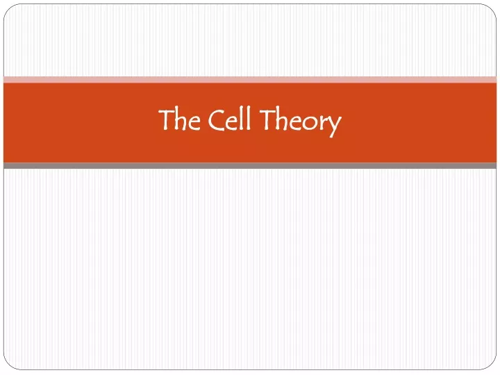 the cell theory