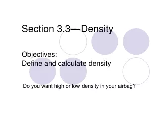 Section 3.3—Density