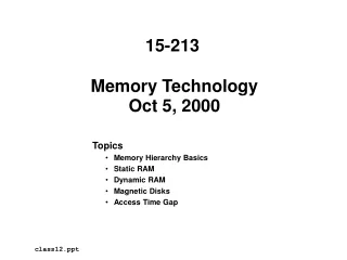 Memory Technology Oct 5, 2000