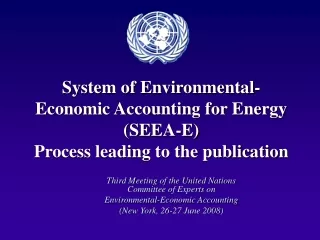 System of Environmental-Economic Accounting for Energy (SEEA-E) Process leading to the publication
