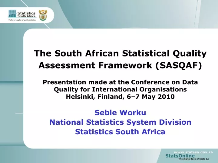 the south african statistical quality assessment