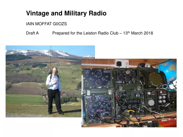 vintage and military radio iain moffat g0ozs