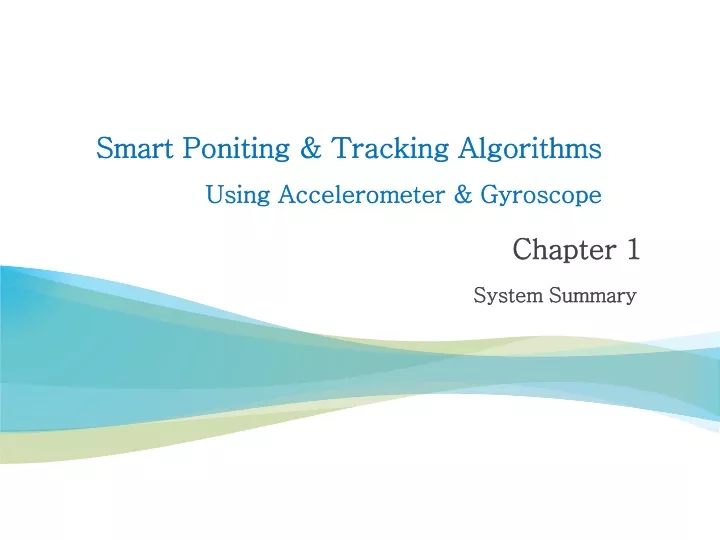 smart poniting tracking algorithms using