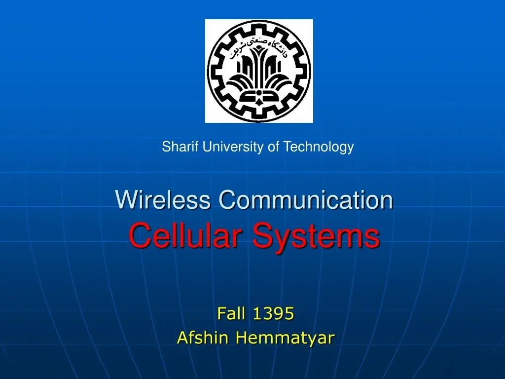 PPT - Wireless Communication Cellular Systems PowerPoint Presentation ...