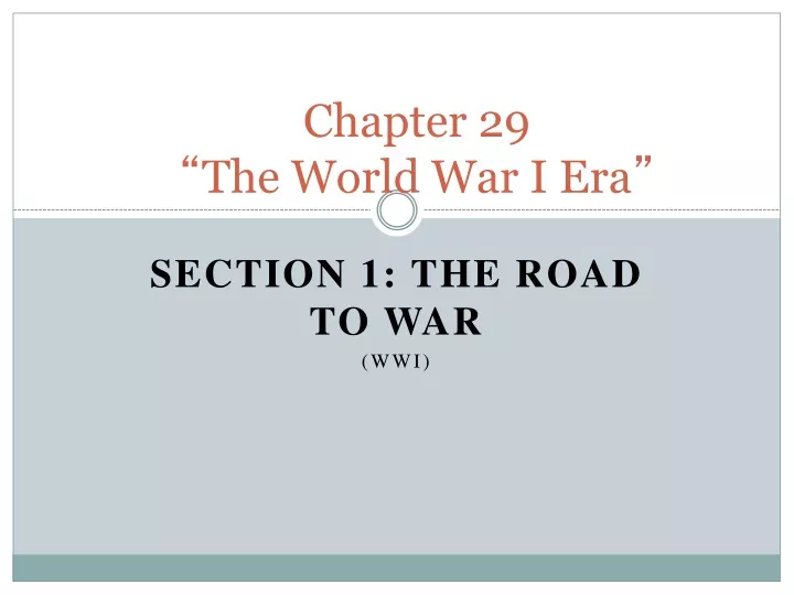 chapter 29 the world war i era