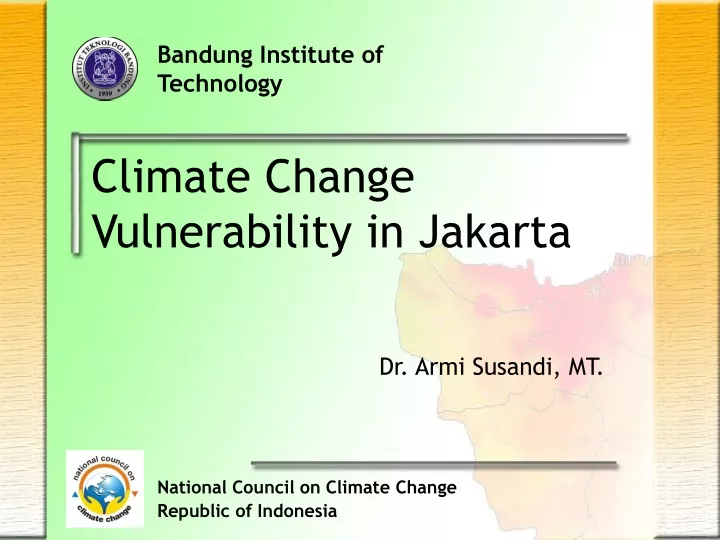 climate change vulnerability in jakarta