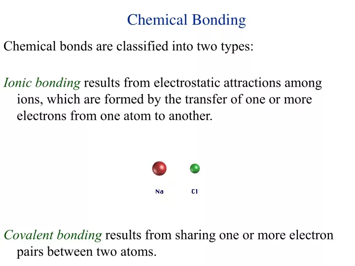 chemical bonding