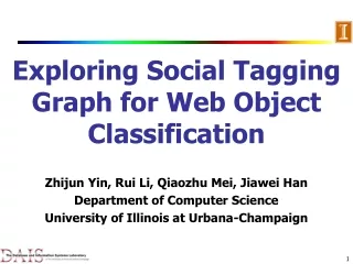 Exploring Social Tagging Graph for Web Object Classification